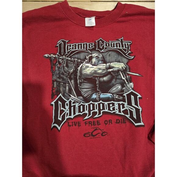 Vintage Y2K 2000s Orange‎ County Choppers Biker Sweatshirt Crewneck - Picture 2 of 8